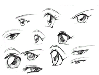 Cách vẽ mắt anime nam