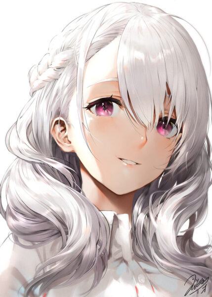 Anime nữ lạnh lùng tóc trắng