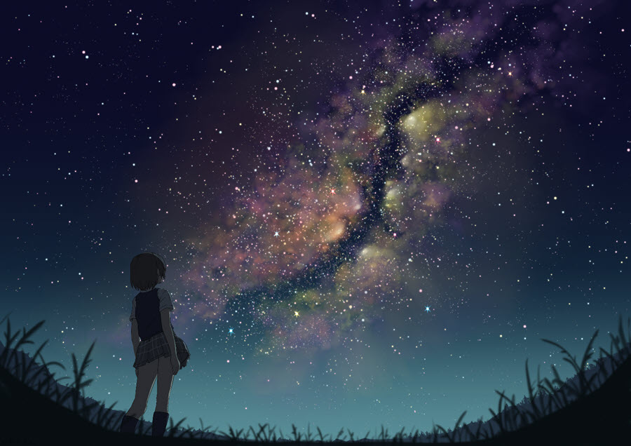 Ảnh Galaxy Anime Buồn Đẹp, Cute, Ấn Tượng Nhất