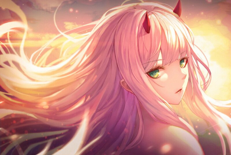 Ảnh Zero Two 4k đẹp, chất, ngầu, cute