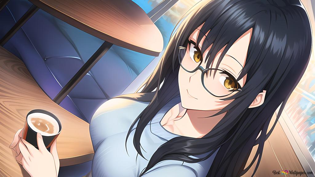 Ảnh anime girl đeo kính thu hút mọi ánh nhìn