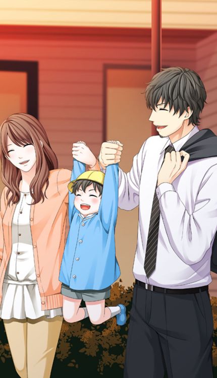 Hình ảnh gia đình anime cute