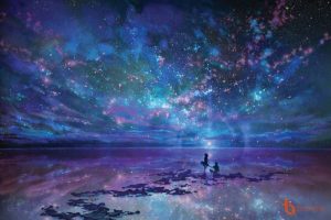 Artwork] Dải ngân hà rực rỡ | Landscape wallpaper, Anime scenery, Fantasy star