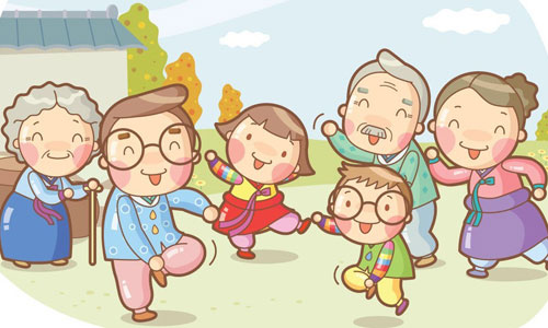 Hình ảnh gia đình hạnh phúc hoạt hình dễ thương