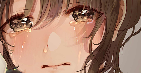 Hình ảnh khóc đau lòng, thương tâm anime