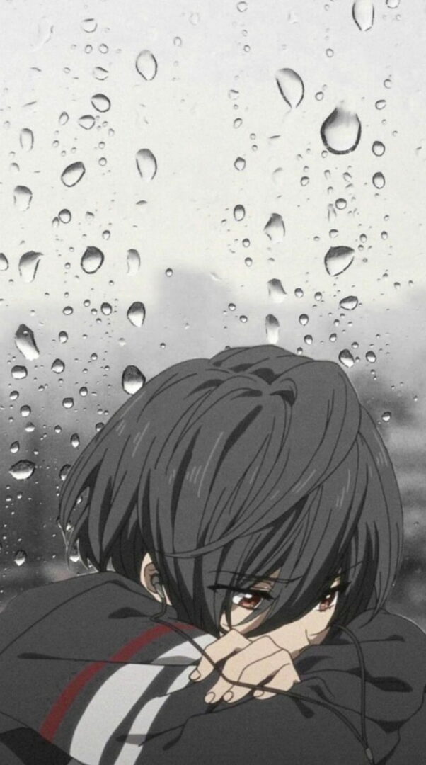 Hình ảnh anime mưa buồn đẹp