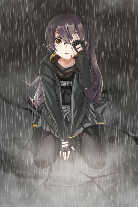 Ảnh anime buồn trong cơn mưa
