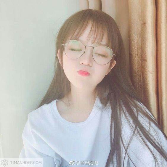 Hình ảnh gái xinh cute đeo kính đẹp, cute, dễ thương