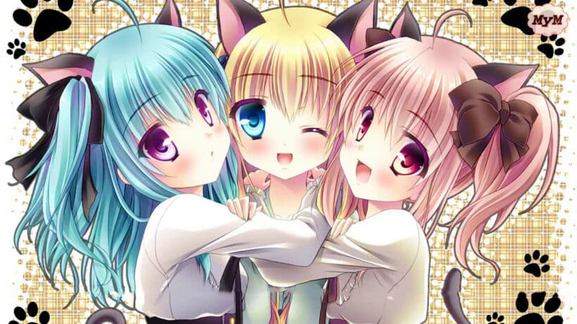 Hình ảnh 3 đứa bạn thân anime Cute Nhất