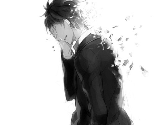 Hình ảnh anime khóc buồn đau trong tình yêu tan vỡ
