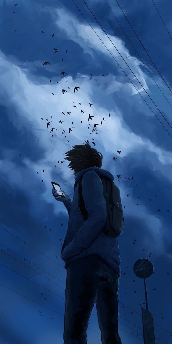 Hình ảnh anime buồn nhất, tâm trạng nhất dưới mưa