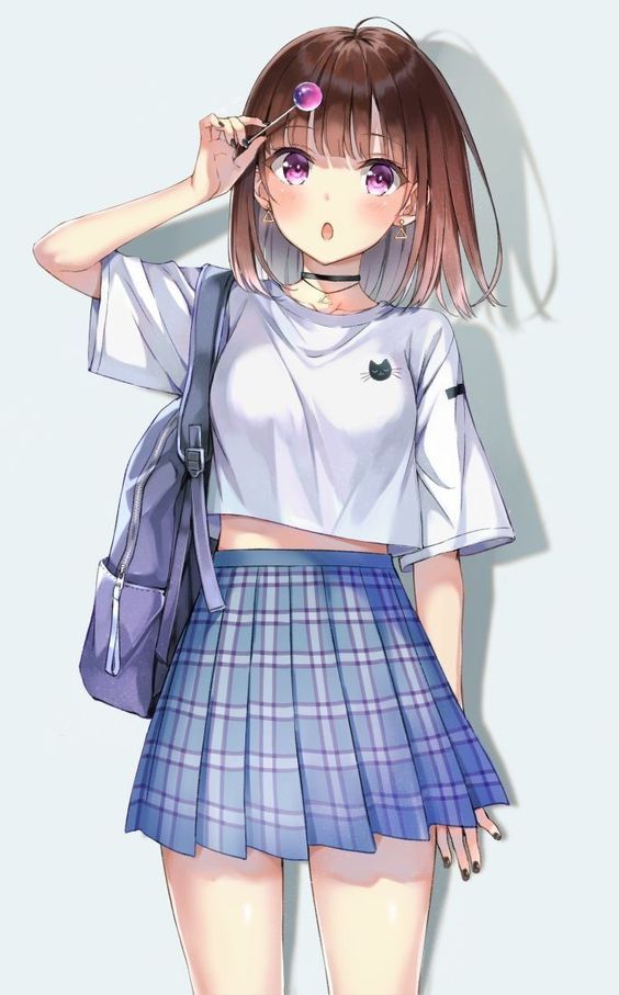 hình anime nữ học sinh dễ thương