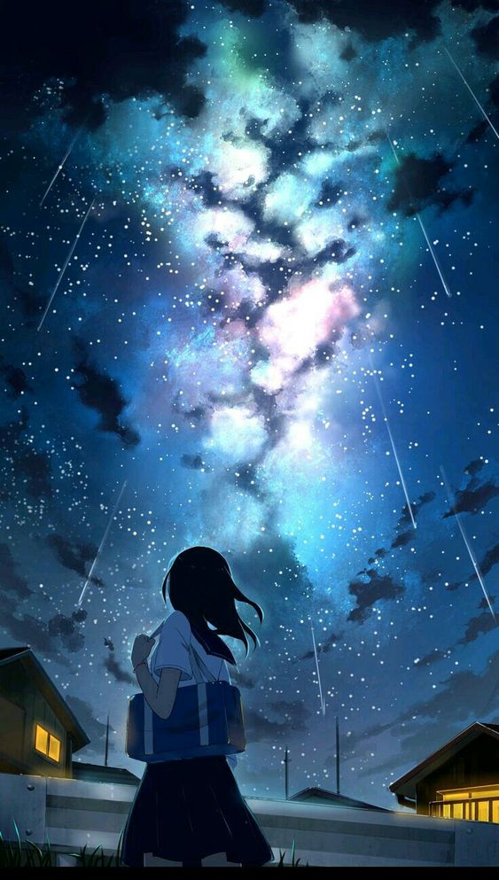 Hình nền : phong cảnh, đêm, Anime, Bầu trời, Sao, Ánh trăng, không khí, đám  mây, Bình minh, bóng tối, Ảnh chụp màn hình, Hiện tượng địa chất 1920x1080  - Hanako -